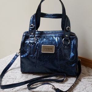 Blue Guess handbag satchel